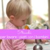 3 years old girl washing the dishes