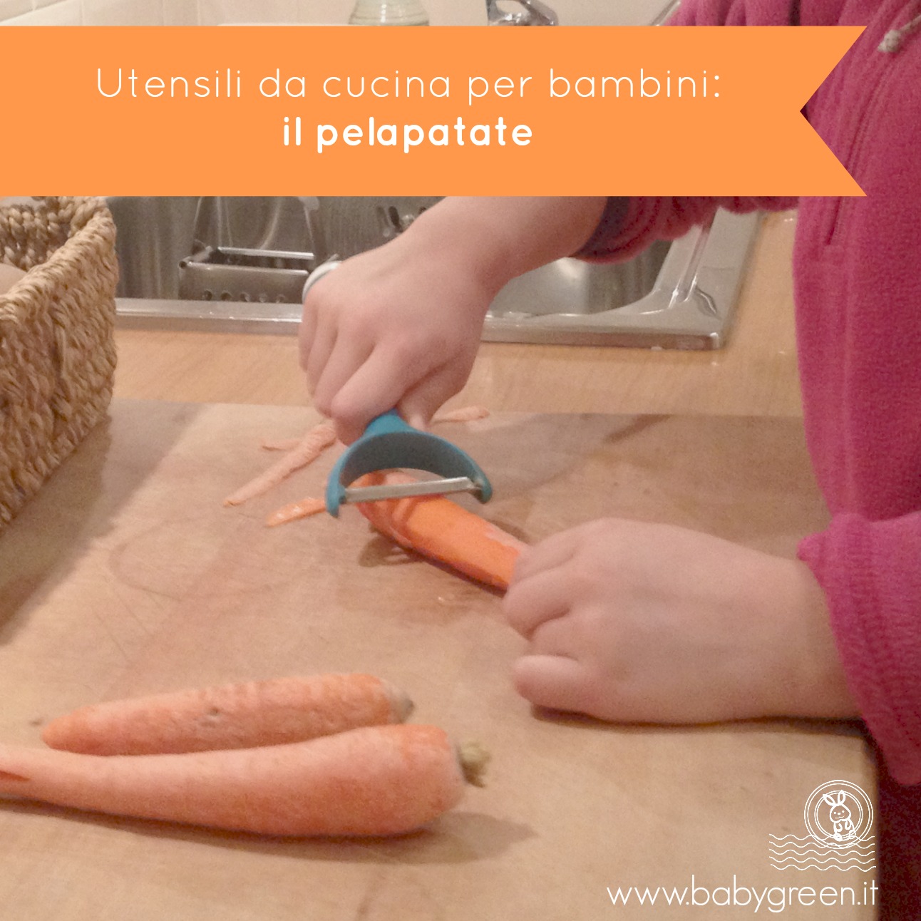 Utensili da cucina per bambini: il pelapatate babygreen