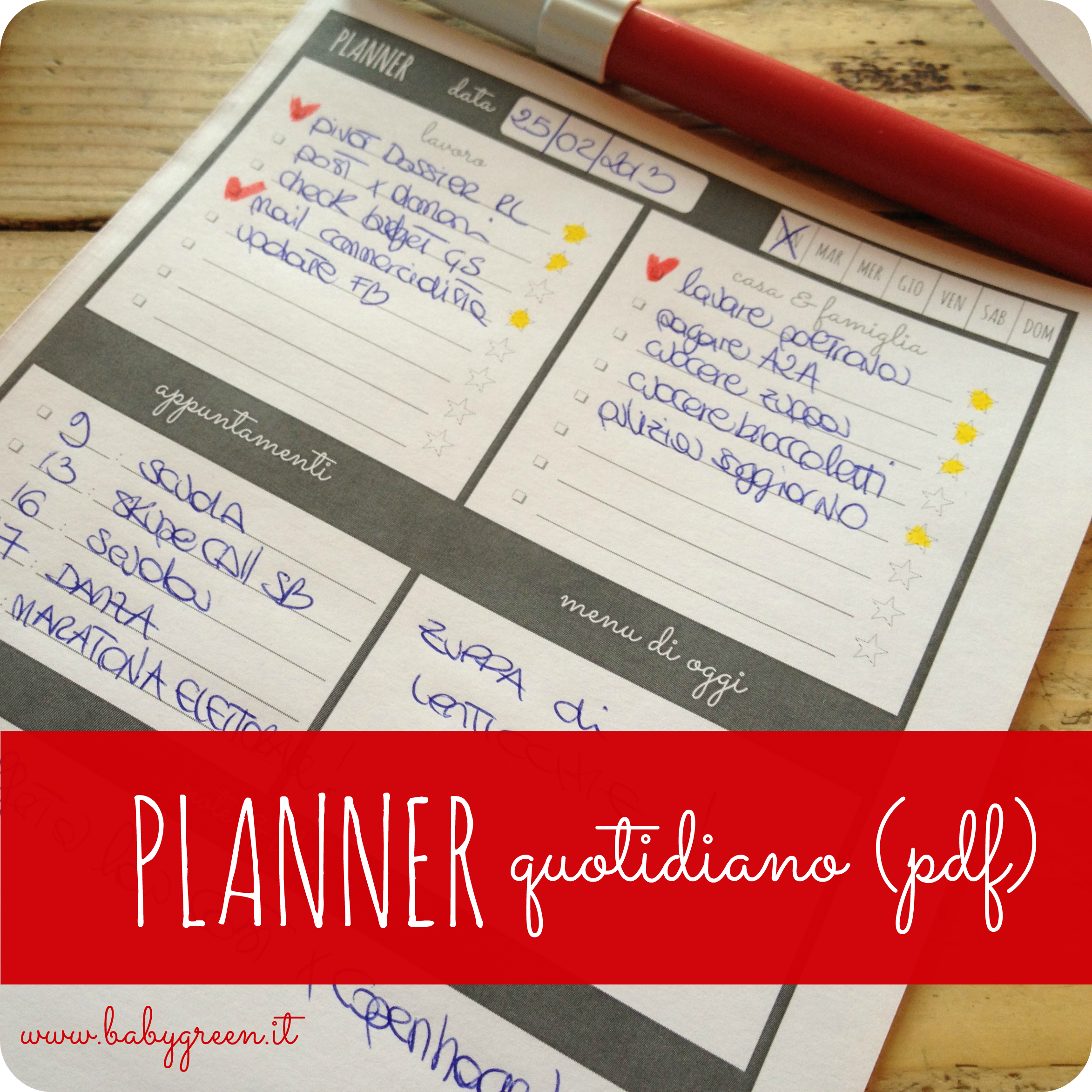 Planner per conciliare lavoro e famiglia [PDF] - BabyGreen