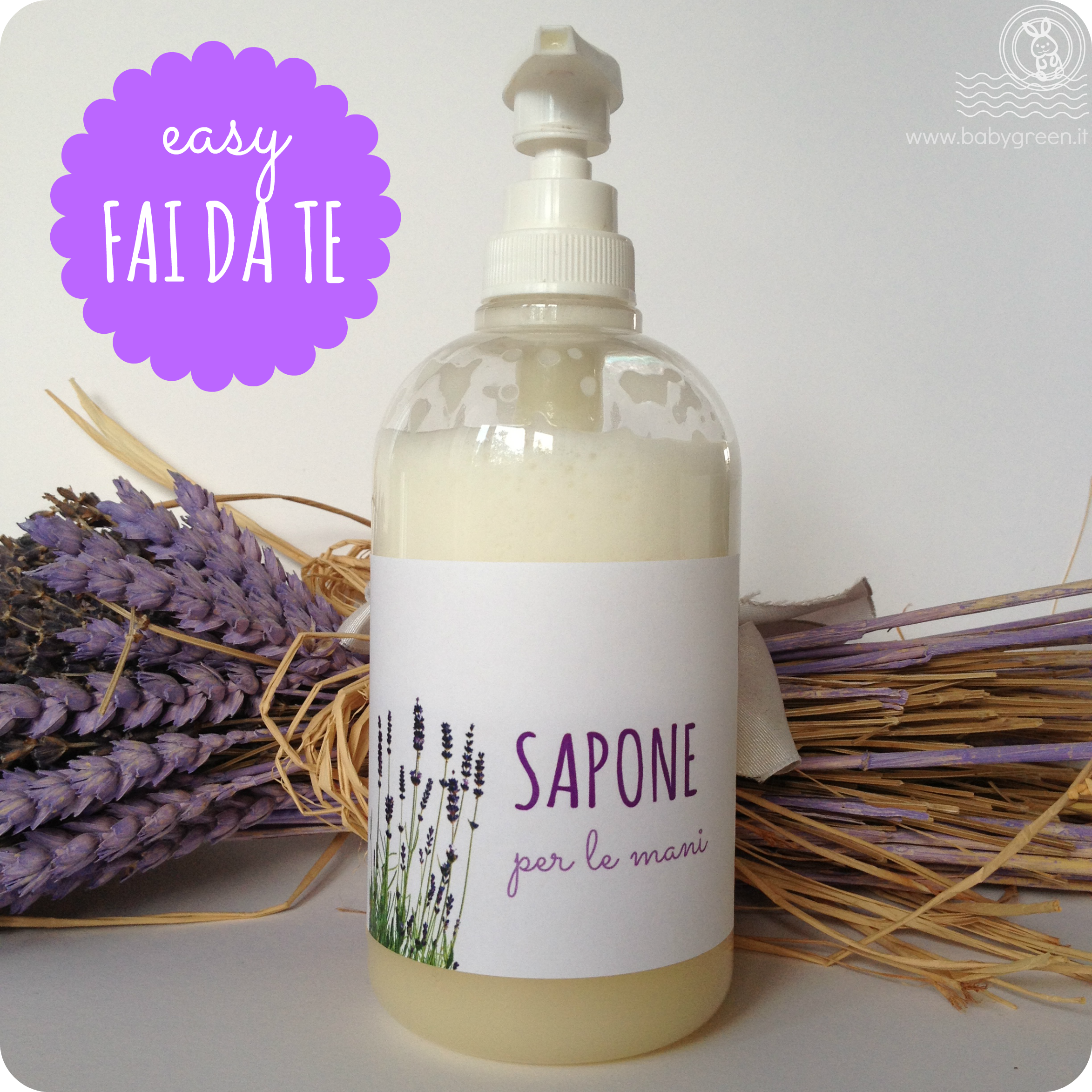 Sapone liquido per le mani fai da te - BabyGreen