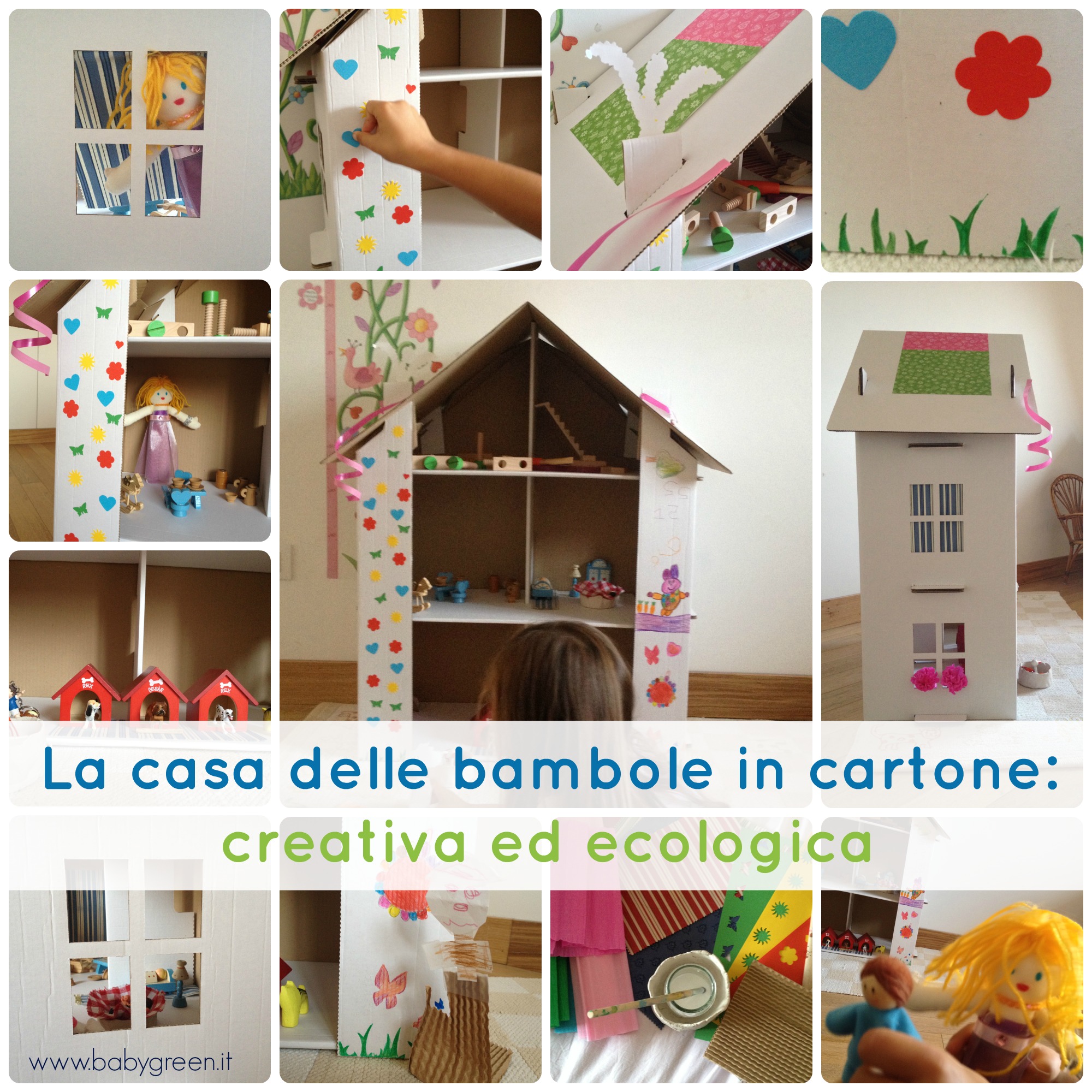 La casa delle bambole di cartone: creativa ed ecologica babygreen Cucina per bambini fai da te