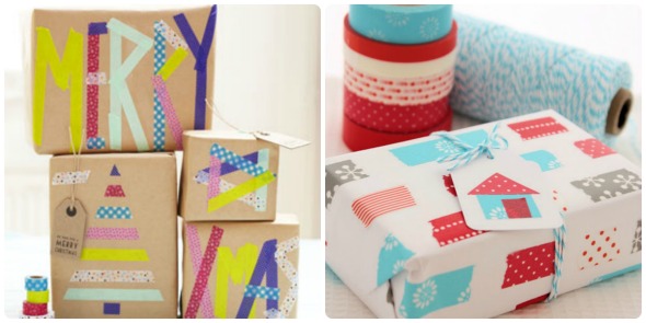 Pacchetto regalo con washi tape