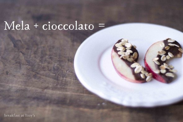 merenda mela e cioccolato