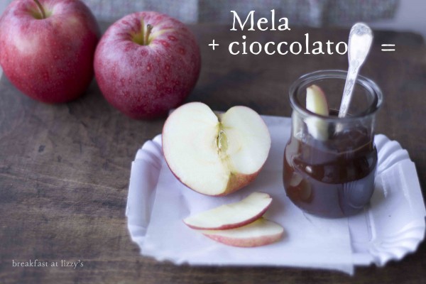 merenda mela e cioccolato
