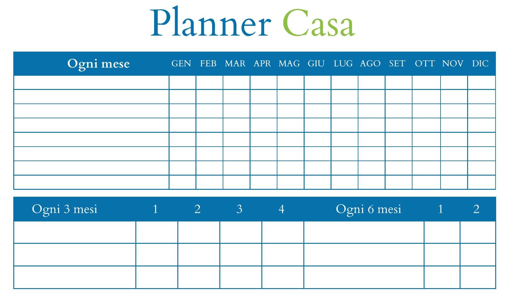 Pulizie di casa: il planner per tutto lanno babygreen Programma pulizie casa