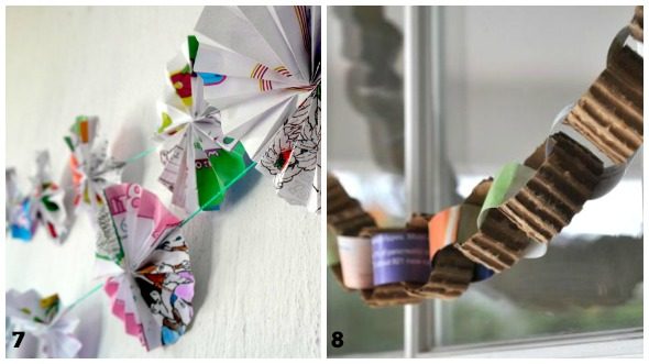 Lavoretti di Natale con carta da regalo riciclata