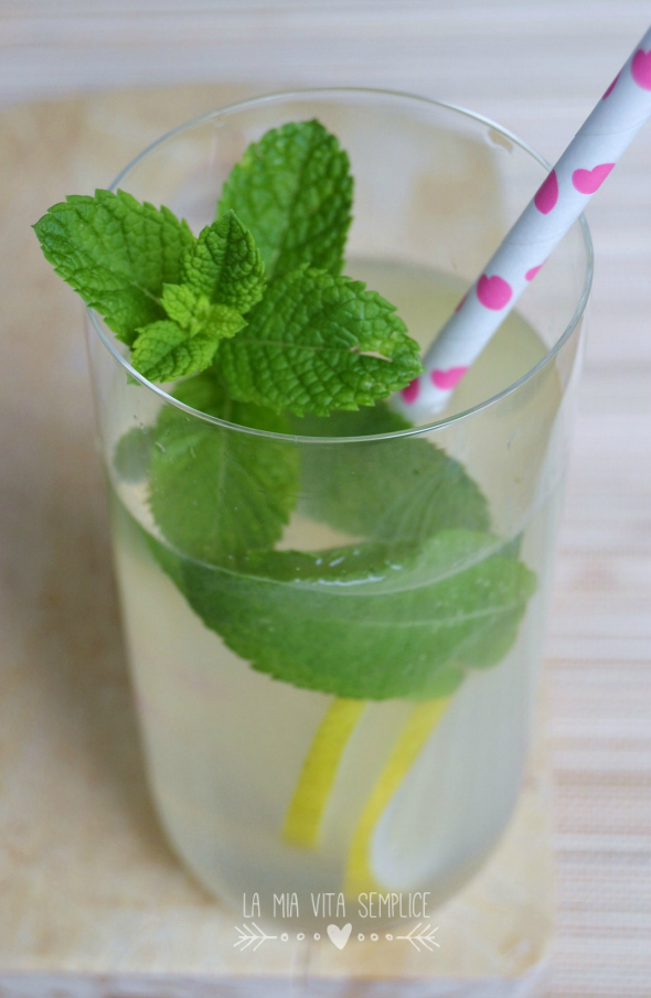 Limonata fatta in casa con menta fresca