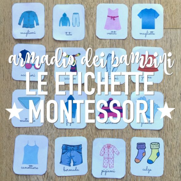 Etichette per armadio Montessori