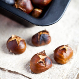 castagne arrostite al forno
