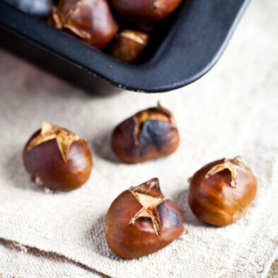 castagne arrostite al forno
